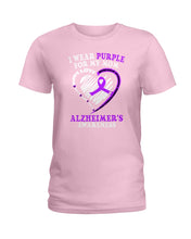 Load image into Gallery viewer, Alzheimer Awareness Daughter For Mom T-Shirt Ladies Tee