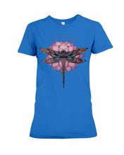 Load image into Gallery viewer, Let It Be Dragonfly Lotus Ladies Tee