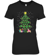 Load image into Gallery viewer, Cute Dog Paws Christmas Tree Shirt Ladies Tee