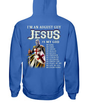 Load image into Gallery viewer, Jesus August My God Horoscope Black T-Shirt Hoodie