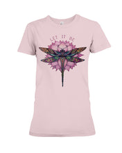 Load image into Gallery viewer, Let It Be Dragonfly Lotus Ladies Tee
