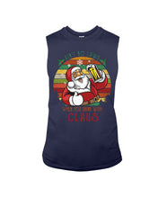 Load image into Gallery viewer, Santa Claus Beer Gift For Christmas Black T-Shirt Unisex Long Sleeve