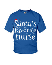 Load image into Gallery viewer, Santa's Favorite Nurse Youth Tee