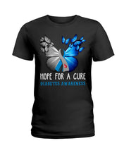 Load image into Gallery viewer, Hope For Cure Diabetes Awareness Ladies Tee