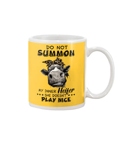 My Inner Heifer Doesn't Play Nice Funny Quote T-Shirt Mug