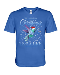 All I Want For Christmas Is A Cure Stop Diabetes Guys V-Neck