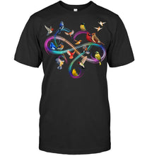 Load image into Gallery viewer, Bird Colorful Infinity Sign Ladies V-Neck