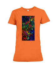 Load image into Gallery viewer, Hummingbird Cosmic Light Color Black T-Shirt Ladies Tee