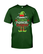 Load image into Gallery viewer, Santa's Favorite Physical Therapist Black T-Shirt Guys Tee
