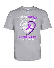 Load image into Gallery viewer, Alzheimer Awareness Daughter For Mom T-Shirt Guys V-Neck