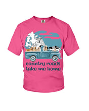 Load image into Gallery viewer, Country Road Golden Retriever Youth Tee