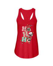 Load image into Gallery viewer, Pug Lover Christmas Hohoho Funny T-Shirt Ladies Flowy Tank