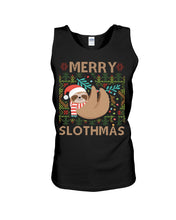 Load image into Gallery viewer, Merry Slothmas Christmas Gift For Kids Family Gift T-Shirt Unisex Tank Top