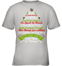 Load image into Gallery viewer, Christmas Tree Eleven Fabric Bundles T-Shirt Youth Tee
