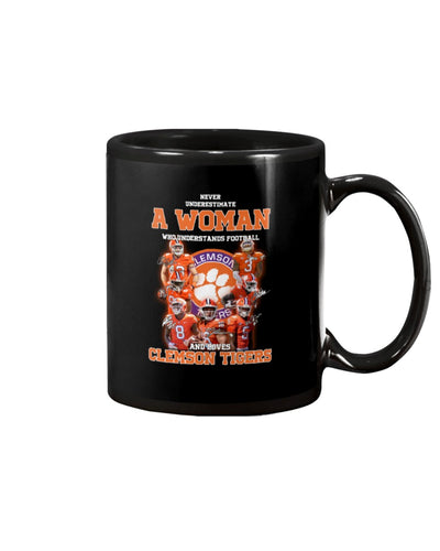 A Woman Loves Clemson Tigers Gift For Fans T-Shirt Mug