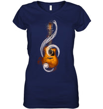Load image into Gallery viewer, Guitar Note Ladies V-Neck