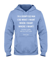 Load image into Gallery viewer, Grumpy Old Man July Wife Black Quote T-Shirt Hoodie