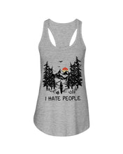 Load image into Gallery viewer, I Hate People Printing T-Shirt Ladies Flowy Tank