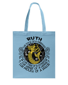 Ruth The Soul Of Mermaid Horoscope T-Shirt Basketweave Tote Bag