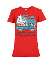 Load image into Gallery viewer, Country Road Golden Retriever Ladies Tee