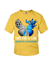 Load image into Gallery viewer, Hope For Cure Diabetes Awareness Youth Tee
