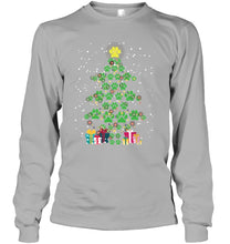 Load image into Gallery viewer, Cute Dog Paws Christmas Tree Shirt Unisex Long Sleeve