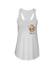 Load image into Gallery viewer, Pocket Slothmas Christmas Gift Funny T-Shirt Ladies Flowy Tank