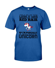 Load image into Gallery viewer, Redhead Unicorn Gift For Fans Funny T-Shirt Guys Tee