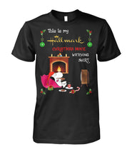 Load image into Gallery viewer, Snoopy Hallmark Christmas Movie Writing Shirt Ladies V-Neck
