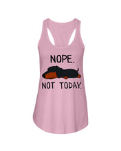 Load image into Gallery viewer, Nope Dachshund Not Today Ladies Flowy Tank