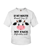 Load image into Gallery viewer, Cute Cow T-Shirt For Cow Lovers Youth Tee