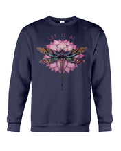Load image into Gallery viewer, Let It Be Dragonfly Lotus Sweatshirt