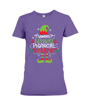 Load image into Gallery viewer, Santa's Favorite Physical Therapist Black T-Shirt Ladies Tee