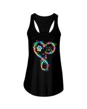 Load image into Gallery viewer, Dog Mom Life Black T-Shirt Ladies Flowy Tank