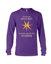 Load image into Gallery viewer, Christmas Star Swedish Julstarnor Black T-Shirt Unisex Long Sleeve