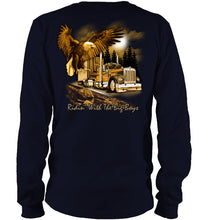 Load image into Gallery viewer, Riding With The Big Boys Nightlife City Black T-Shirt Unisex Long Sleeve