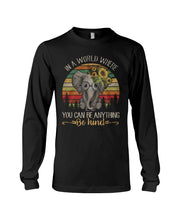 Load image into Gallery viewer, Elephant Be Kind Trending Quote Vintage T-Shirt Unisex Long Sleeve