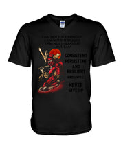 Load image into Gallery viewer, Samurai Consistent Persistent Resilient Quote T-Shirt Guys V-Neck
