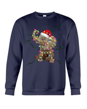 Load image into Gallery viewer, Elephant Color Light Christmas Gift Tee Sweatshirt