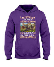Load image into Gallery viewer, Vietnam Vetera Regret Nothing Black T-Shirt Hoodie