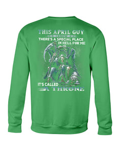 Throne April Guy Special Space Horoscope T-Shirt Sweatshirt