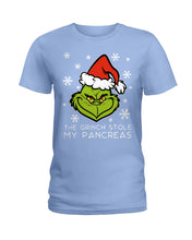 Load image into Gallery viewer, The Grinch Stole My Pancreas Ladies Tee