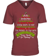 Load image into Gallery viewer, Christmas Tree Eleven Fabric Bundles T-Shirt Guys V-Neck