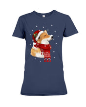 Load image into Gallery viewer, Corgi Christmas Gift Funny T-Shirt Ladies Tee