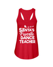 Load image into Gallery viewer, Santa Dance Teacher Christmas Shirt Ladies Flowy Tank