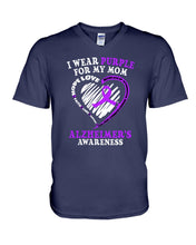 Load image into Gallery viewer, Alzheimer Awareness Daughter For Mom T-Shirt Guys V-Neck