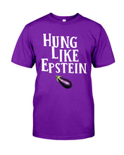 Load image into Gallery viewer, Hung Like Epstein Funny Quote Shirt Guys Tee