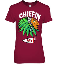 Load image into Gallery viewer, Chiefin Kansas City Chiefs Gift For Fans T-Shirt Ladies Tee