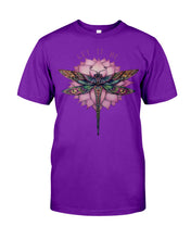 Load image into Gallery viewer, Let It Be Dragonfly Lotus Guys Tee