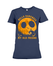 Load image into Gallery viewer, Darkness My Old Friend Halloween T-Shirt Ladies Tee